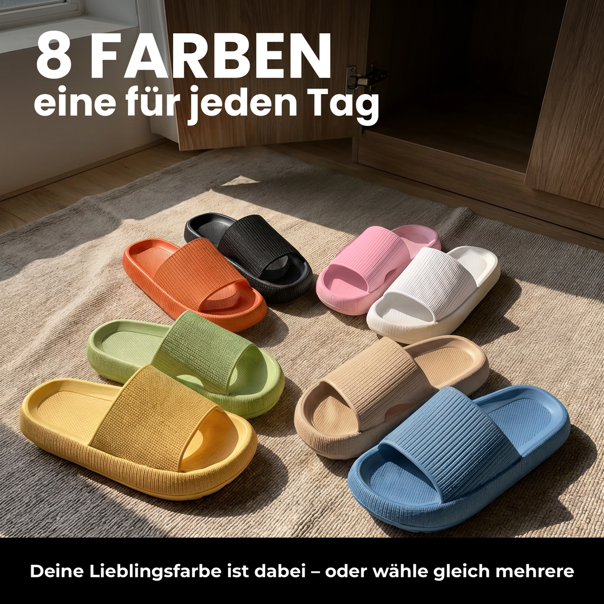 CloudStep Pantoletten — alle 8 Farboptionen