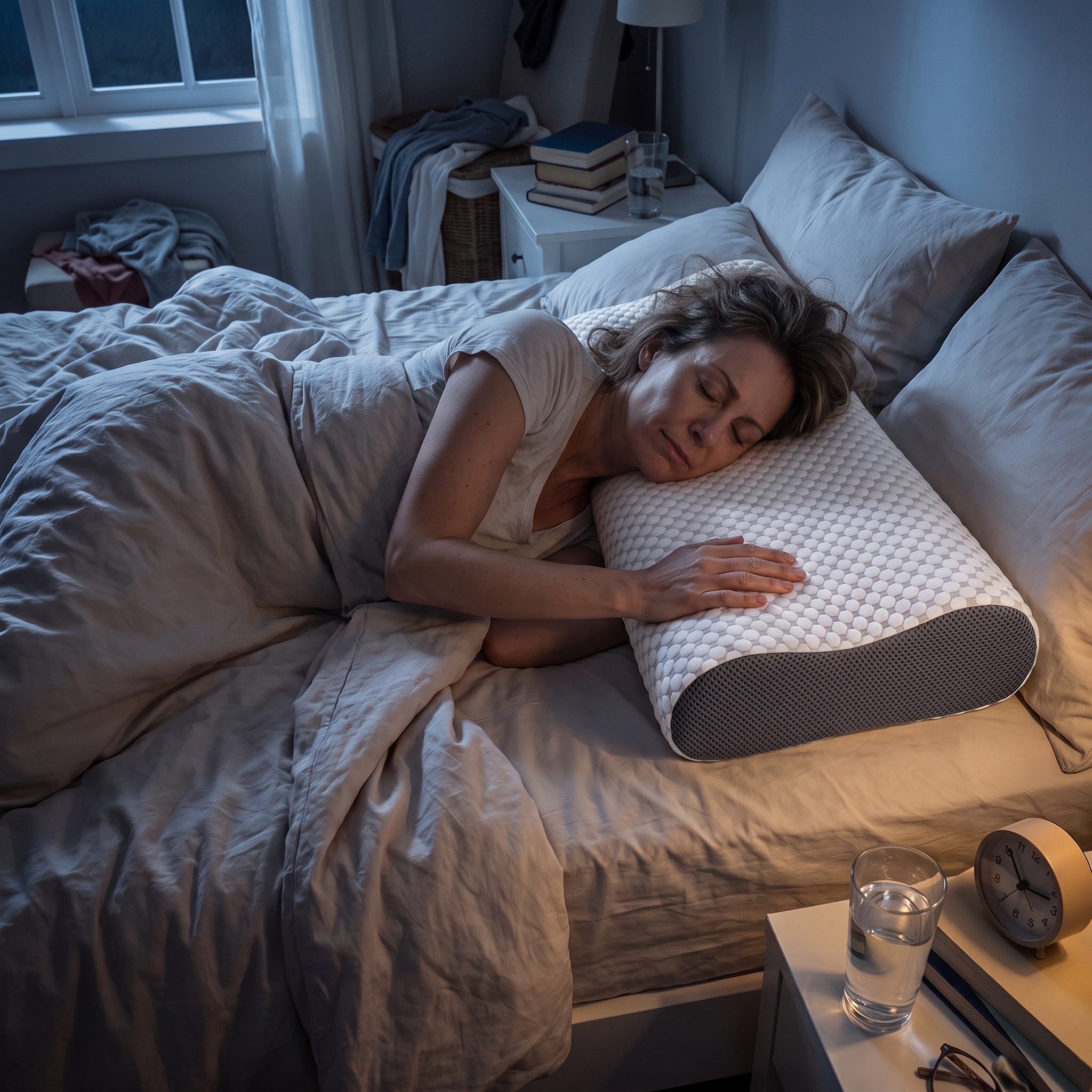 [en] Peaceful sleeper on the correctly proportioned CloudSleep pillow