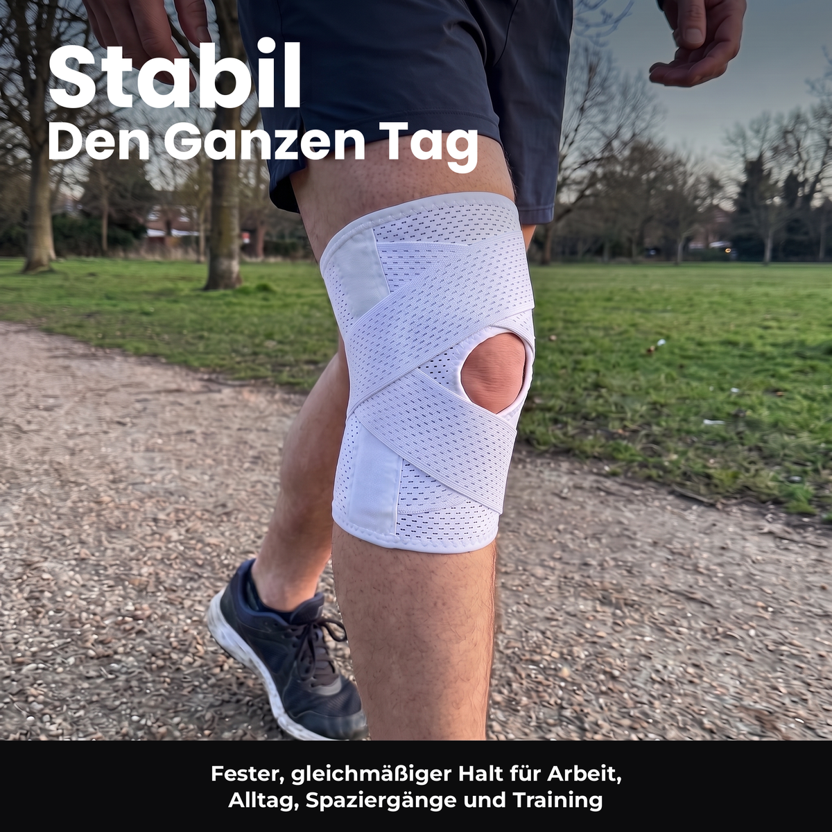 Voria KneeEase auf einem ganztägigen Spaziergang